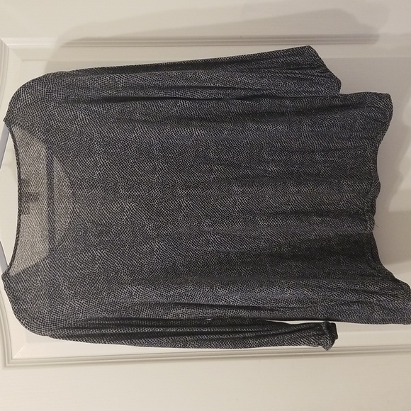 Michael Michael Kors  Black and Gray 3/4 Sleeve Top - Picture 2 of 8